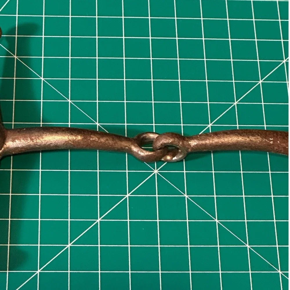 Vintage Iron Full Cheek Snaffle Horse Bit Rustic Equestrian Tack 5 Inch Mouth
